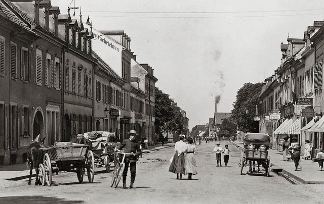 Die &#8222;Bchli&#8220; haben Traditi...rts vom Goethe-Platz (1910 oder 1913)  | Foto: Stadtarchiv