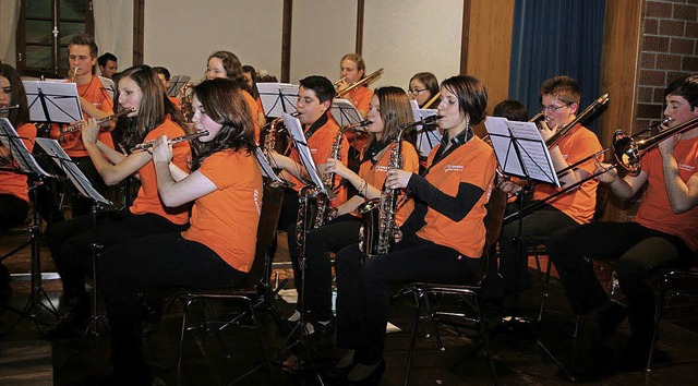 Das Jugendorchester Biederbach bewies groes Knnen.   | Foto: Karin Hei