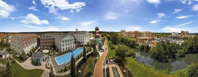 Ein Rundumblick auf die Hotels des Europa-Parks.   | Foto: Europa-Park