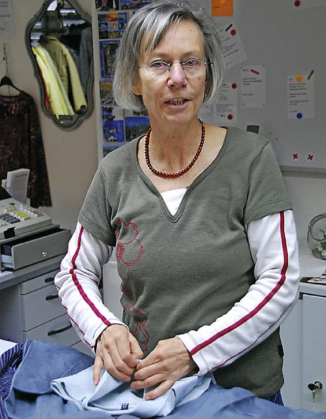 Ute Eisinger ist stellvertretende Leiterin des Kleiderladens.  | Foto: Danielle Hirschberger