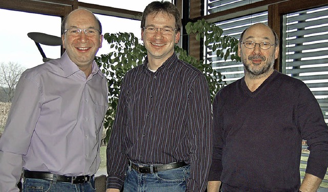 Ein Trio des Waidbachgflschders: die ...nther und Dietmar Hssler (von links)  | Foto: Petra Wunderle