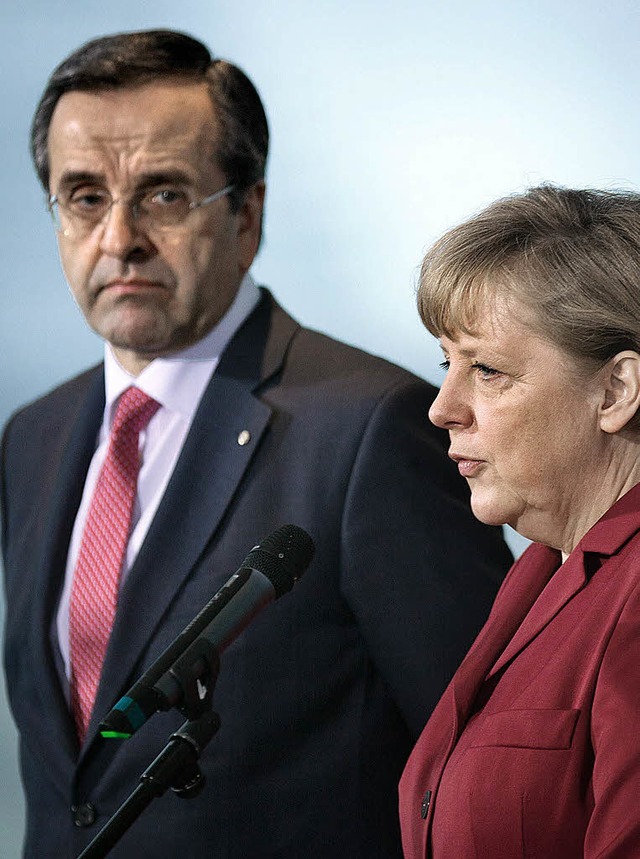 &#8222;2013 wird das Jahr der Wende&#8... zu Gast bei Angela Merkel in Berlin.   | Foto: AFP