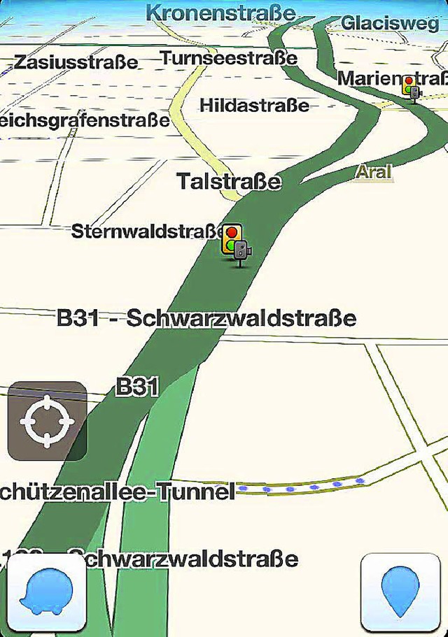 Wird dank der Nutzer stndig aktualisiert: Waze   | Foto: PR