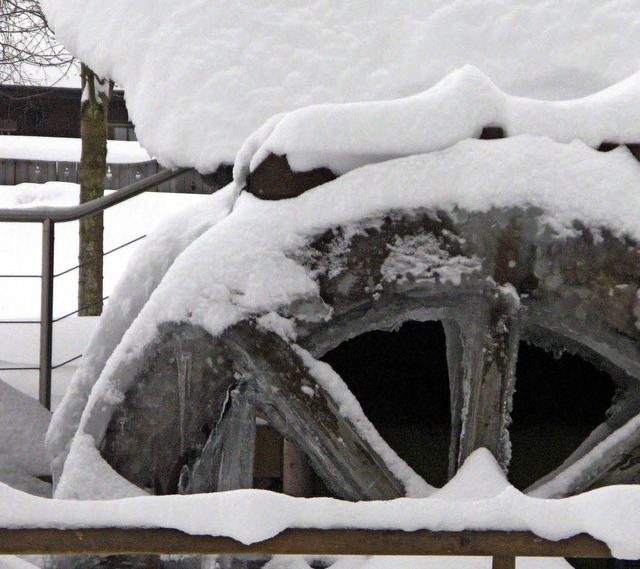 Im Winter ruht das Mhlrad.   | Foto: Ulrike Spiegelhalter