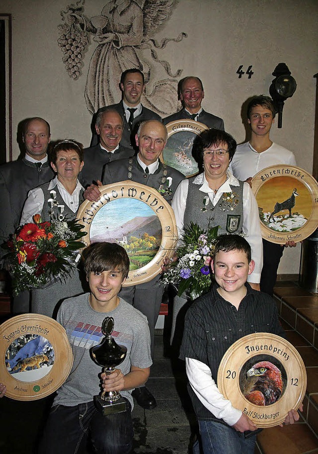 Die Knigsfamilie der Schtzengesellsc...2;Engel&#8220; nach der Proklamation.   | Foto: Karin Heiss