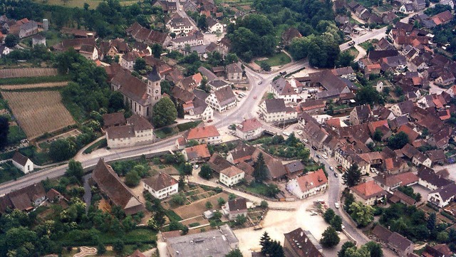 40 Jahre Gemeindereform, Luftbild Schliengen von1970 oder 1971  | Foto: Ernst Lehmann