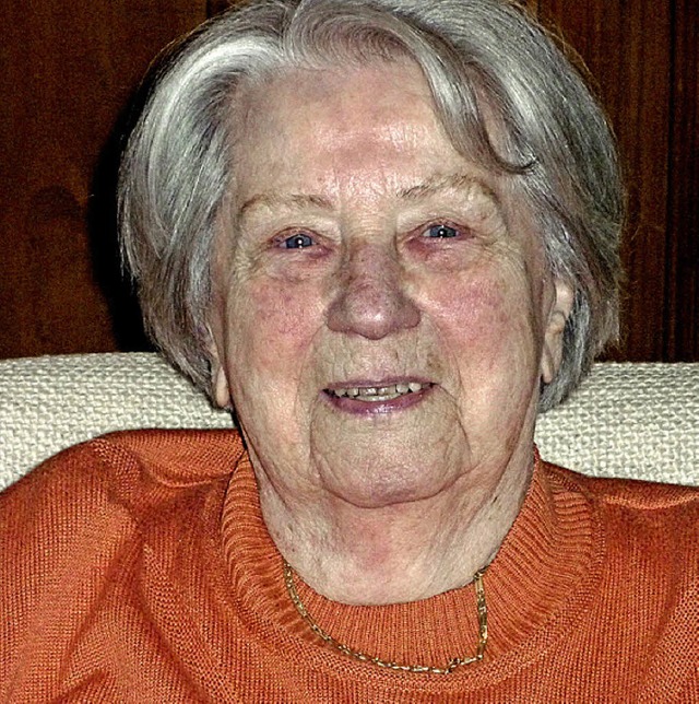 Gisela Schreiber feierte ihren 90. Geburtstag.   | Foto: Karlernst Lauffer
