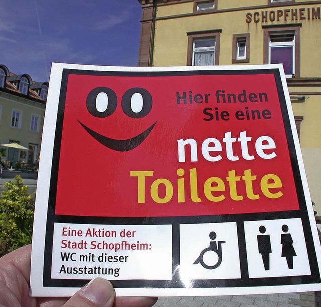 Schopfheim macht es schon mal vor: Dor...jahr die &#8222;Nette Toilette&#8220;.  | Foto: Andre Hnig