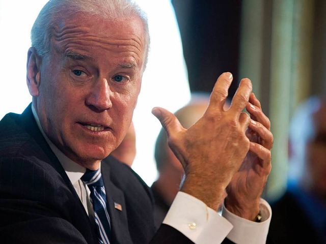 ber eineinhalb Stunden diskutierten V...on mit Vizeprsident Joe Biden (Bild).  | Foto: dpa