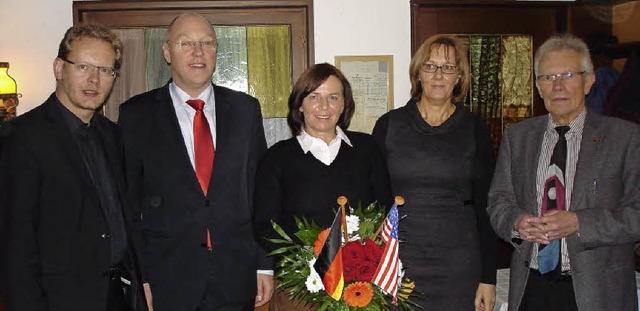 Gruppenbild des Vorstandes (von links)...ed) und Werner Drflinger (Prsident).  | Foto: Morath