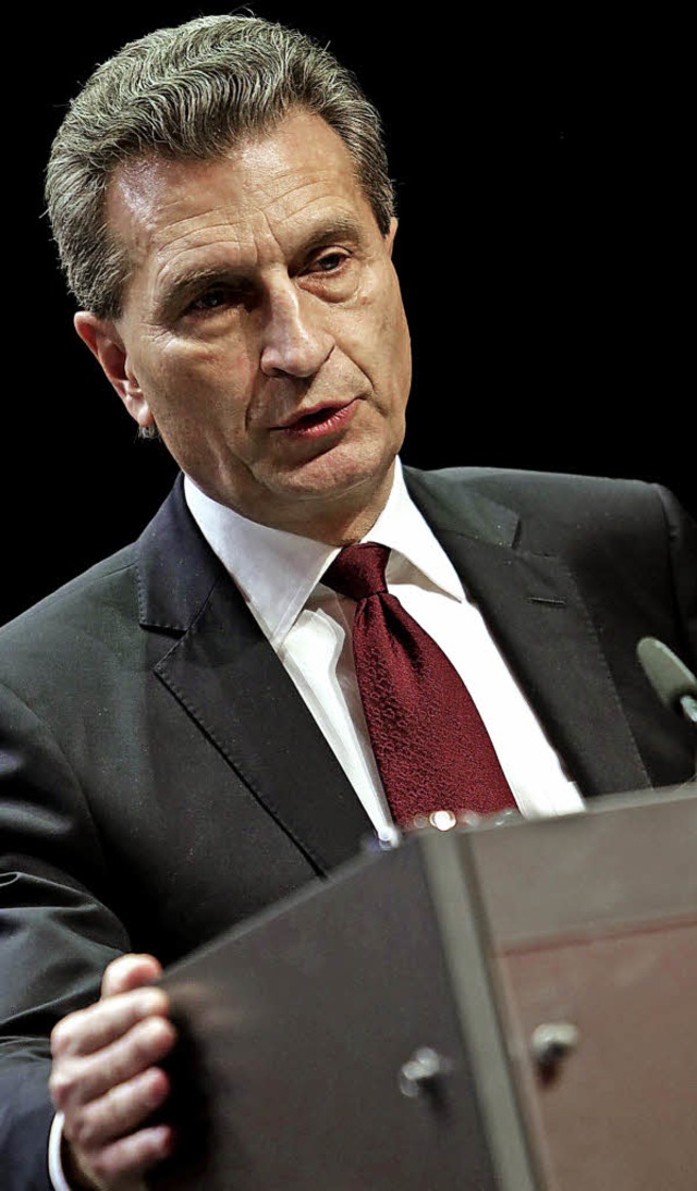 Gnther Oettinger  | Foto: Christoph Breithaupt