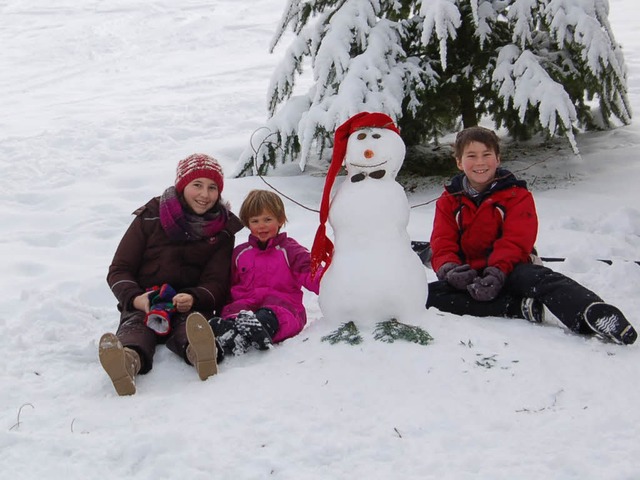 Lina (12), Marie (3) und Till (10) aus...rzeit auch gut zum Skifahren &#8230;    | Foto: Ulrike Jger/Bergwelt Sdschwarzwald