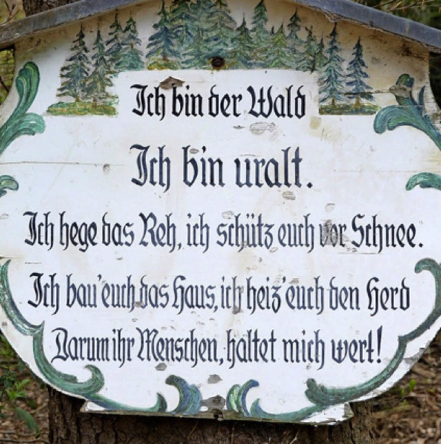 Schild an einem Wanderweg auf dem Giersberg.   | Foto: MARKUS Donner