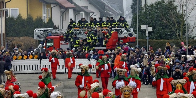 So entspannt war&#39;s fr Einsatzkrf...olizei fast den ganzen Narrentag ber.  | Foto: meier