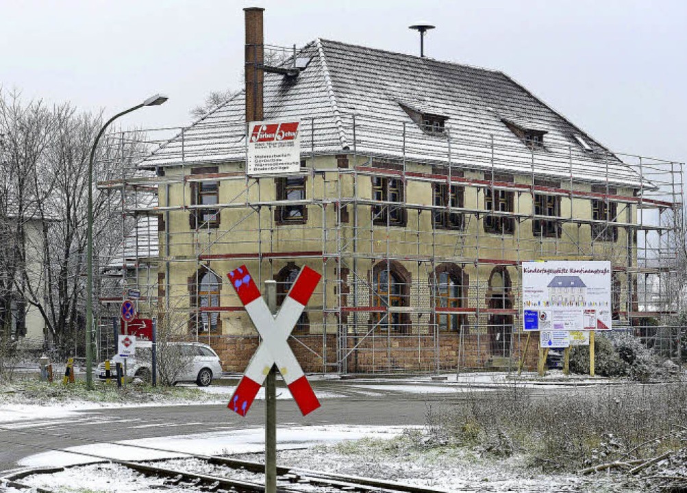 Noch ist die Kita Kantinenstrae in Z...stelle, im Mai soll es dort losgehen.   | Foto: Ingo Schneider