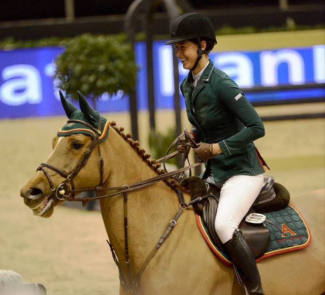 So glcklich: Alexandra Fricker vom Ho...aille beim Grand Prix auf Platz sechs   | Foto: keller