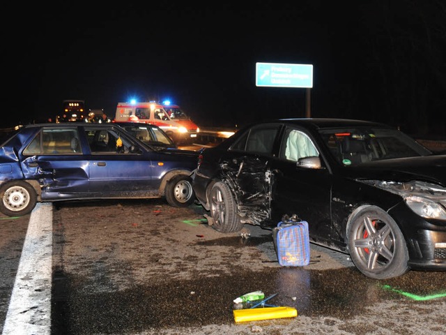 Die Unfallstelle auf der A5  | Foto: Patrick Seeger