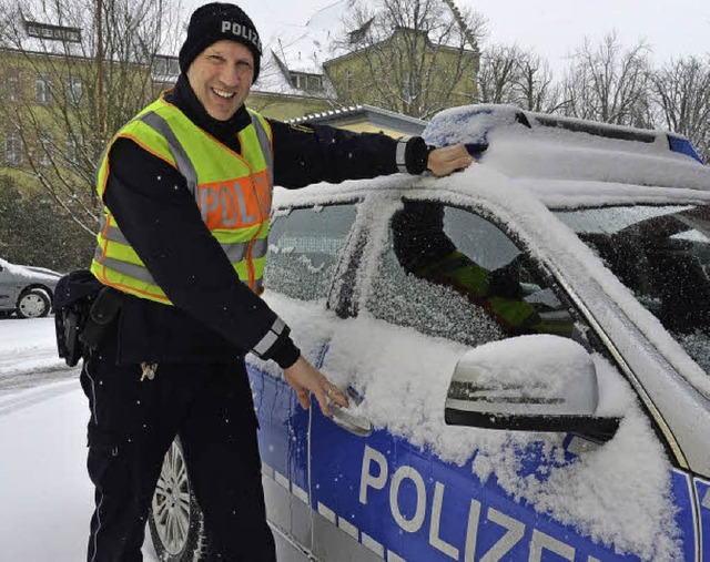 100 Kilometer im Streifenwagen unterwe...ichael Amann  vom  Bauhof ankmpften.   | Foto: Drescher/Ehrlich/Schtz