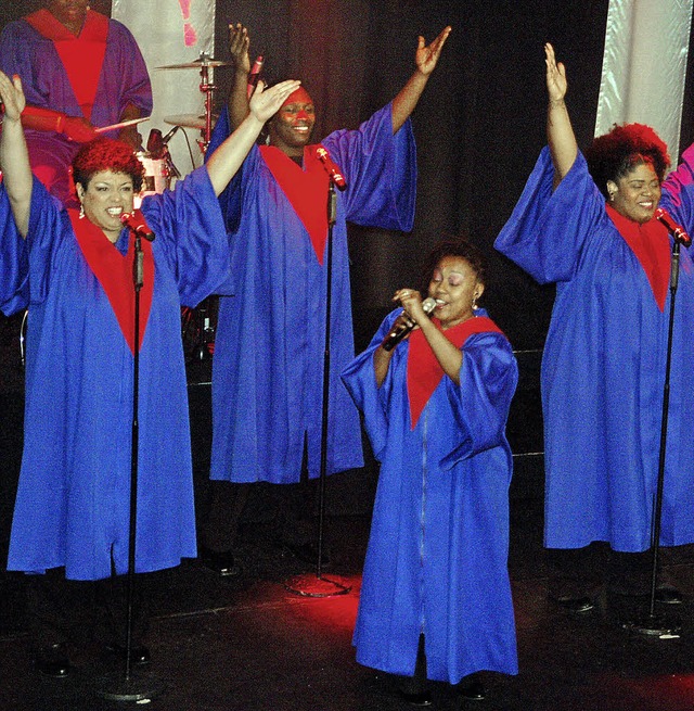 Die Original USA Gospel Singers begeisterten in Rheinfelden  | Foto: Petra Wunderle