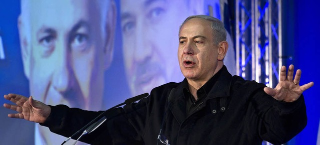 Wirbt fr ein klares Ergebnis: Israels Premier Benjamin Netanjahu   | Foto: dpa