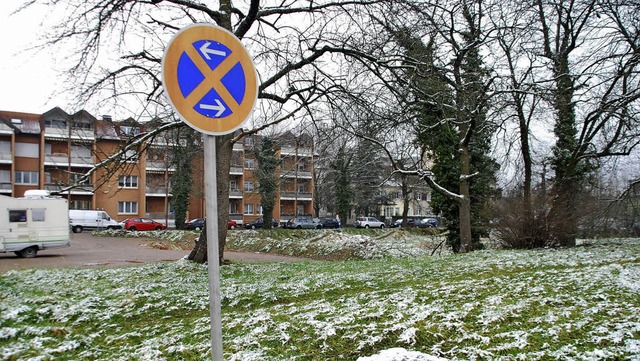 Die viergeschossigen Wohnhuser  entla...Sicht der Stadtverwaltung das Gebiet.   | Foto: Ralf Staub