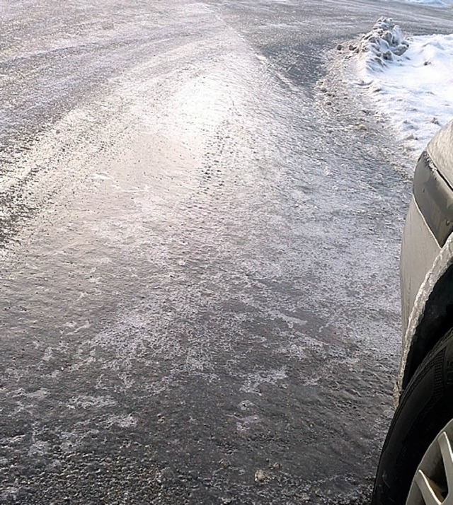 Fahrbahn? Eisbahn!   | Foto: S. Wolfrum