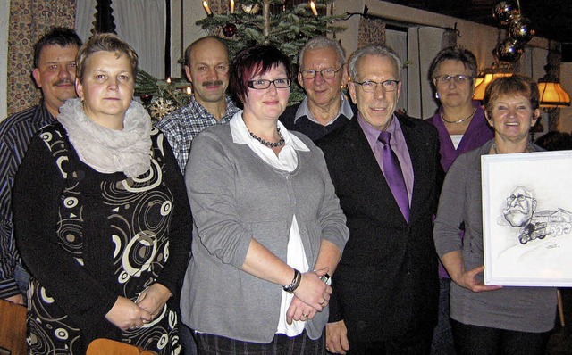 Im Bild von links: Thomas Seng, Silvia...Bernhard Hug, es fehlt: Erna Rombach.   | Foto:  Gemeinde