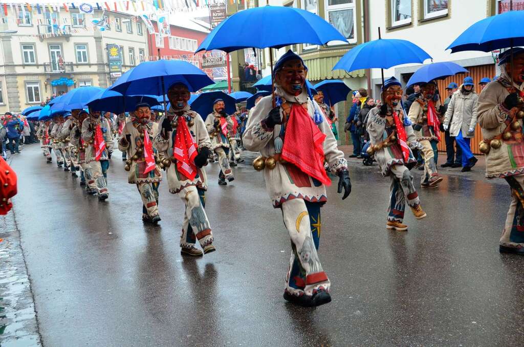 Tausende von Hstrgern aus 43 Znften bevlkerten die Bonndorfer Innenstadt.