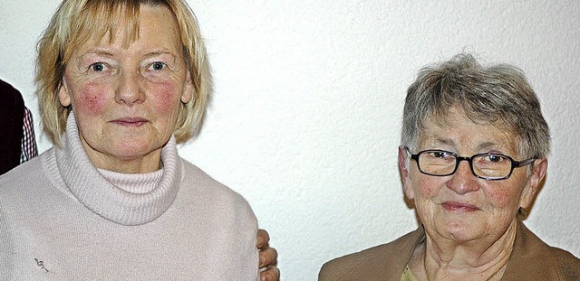 Anneliese Mutter (links) und Rosemarie...0 Jahre Mitgliedschaft geehrt worden.   | Foto: Christiane Sahli