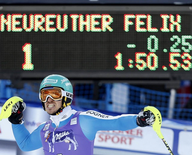 Platz eins in Wengen fr Felix Neureuther  | Foto: dpa