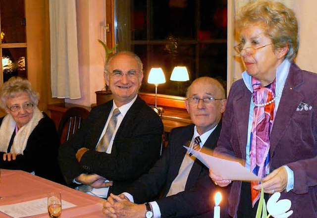 Hildegard Neulen- Httemann begrt au... Donius und Madame Ehm ( von rechts).   | Foto: Eberhard Weiss