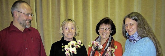 Verabschiedet wurden vom Liederkranz-V...nsle und Mechthild Kasper (von links).  | Foto: Reiner Merz