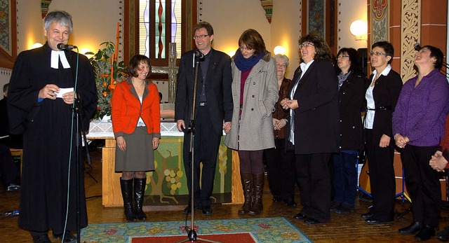 Elisabeth Ziebold und Heike Greitmann-...Jenne, neben ihm seine Frau Sieglinde.  | Foto: Helena Kiefer