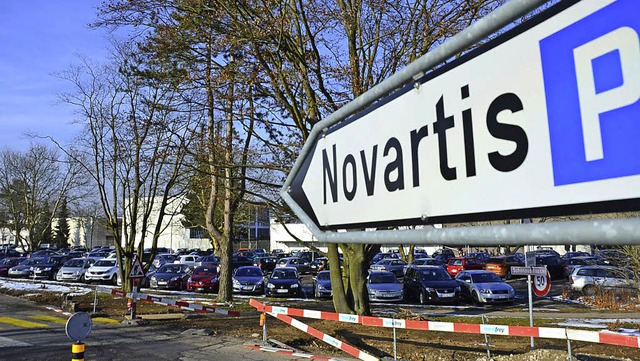 Novartis-Parkplatz in Stein  | Foto: Michael Krug