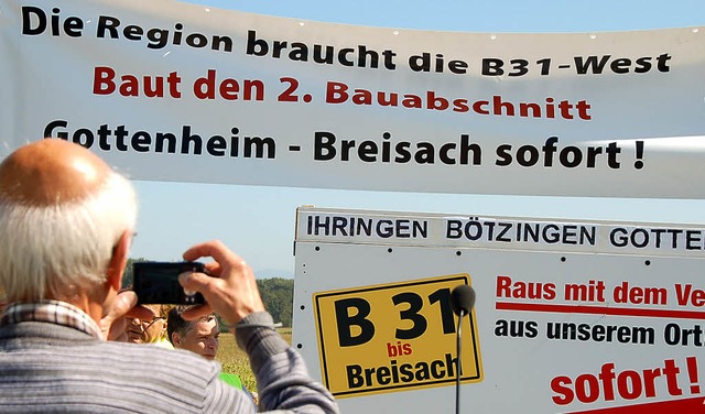 Bei der Verkehrsfreigabe des ersten Ba...em Unmut ber den Planungsstopp Luft.   | Foto: Archivfoto: Kathrin Blum