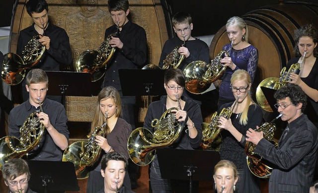 Die Hornklasse der Musikhochschule Stu...chule westlicher Kaiserstuhl/Tuniberg.  | Foto: claudia mller