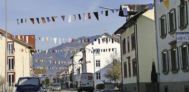 Neu: Fasnachtsfhnchen schmcken  die ...e, wo Samstag der Zunftabend   luft.   | Foto: Jung-Knoblich