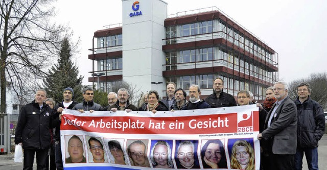 Kmpfen vereint gegen die geplante Sch...unktionre und Betriebsratsmitglieder   | Foto: Alexander Preker