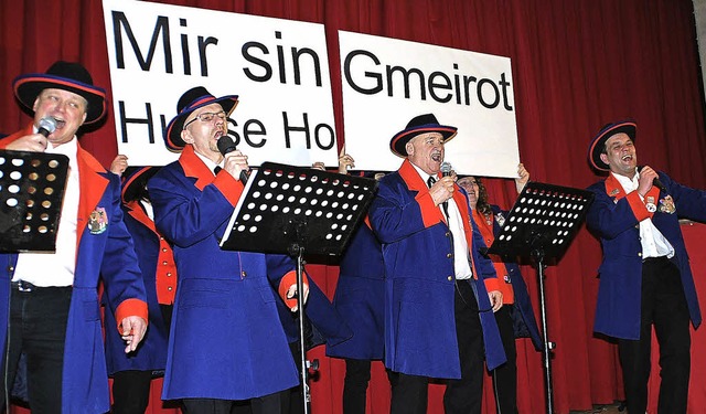 Glanznummer des Abends - die Huusemer Harmonists waren wieder groartig.   | Foto: Edgar Steinfelder