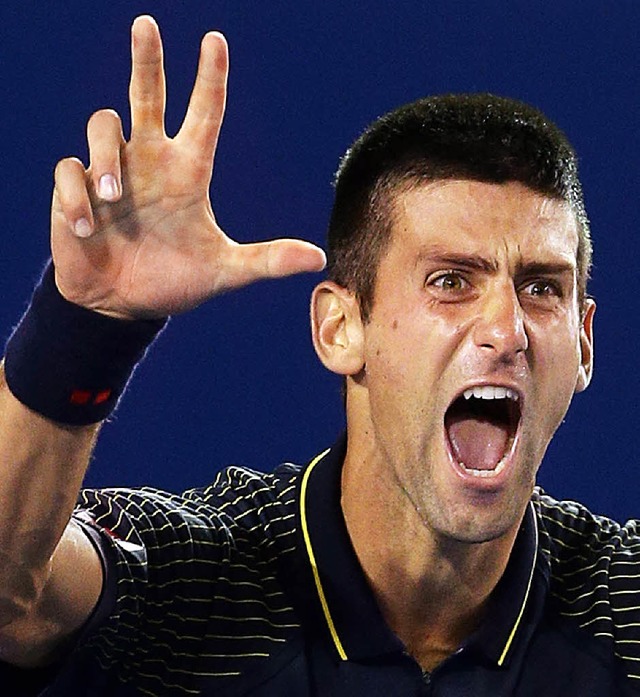 Drei am Stck: Novak Djokovic  | Foto: dpa