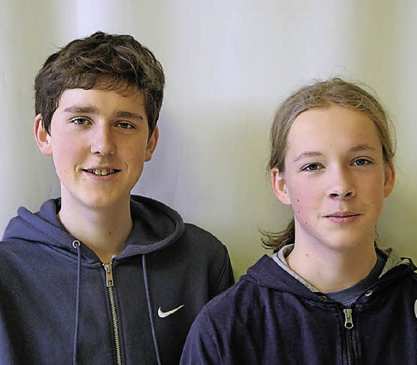Zwei Mathe-Asse vom BG: Benedikt Jeschke und Joshua Link  | Foto: privat
