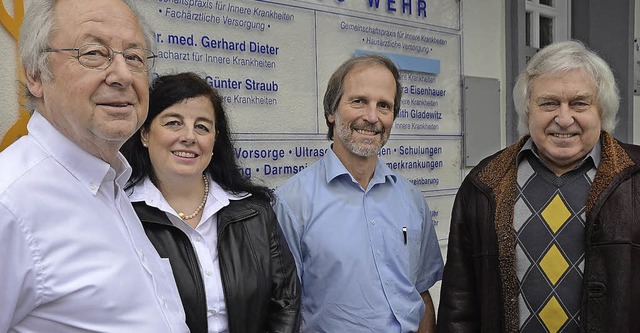 Wehrer rzte Gerhard Dieter, Gemeinder...Meyer, Gnter Straub, und Dieter Meyer  | Foto: Michael Krug