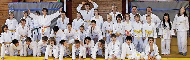 Hatten Spa auf der Matte: Judoka vom ...n Haltingen zum gemeinsamen Training.   | Foto: Frey