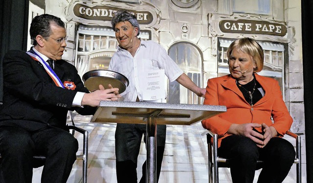 Im Zunftabend ein deutsch-franzsische..., Angela Merkel (Karl-Heinz Sterzel).   | Foto: Barbara Ruda