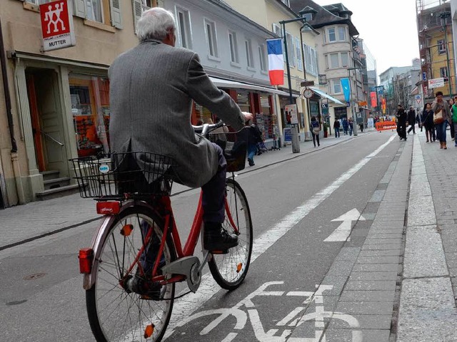 Lrracher Velofahrer sind mit dem Radklima in der Stadt recht zufrieden.  | Foto: Barbara Ruda