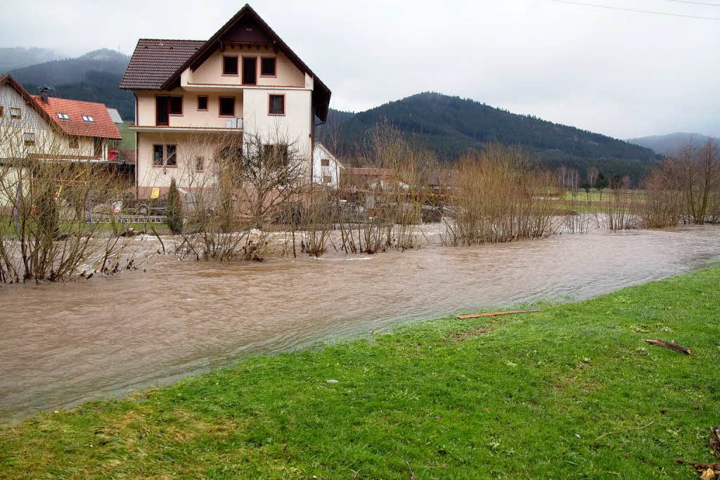 Hochwasser im oberen Elztal bei Niederwinden
