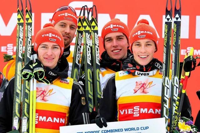 Deutsche Kombinierer gewinnen Weltcup-Staffel in Sotschi