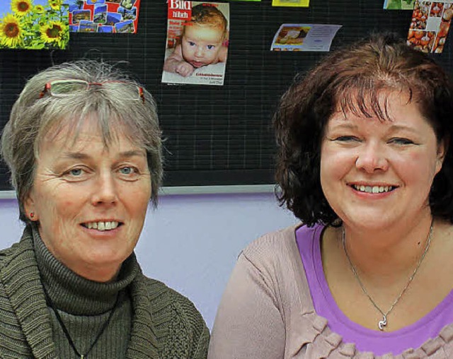 Einsatzleiterin Sabine Winterhalder (links) und  Pflegekraft Stephanie Graf.   | Foto: Ute Kienzler