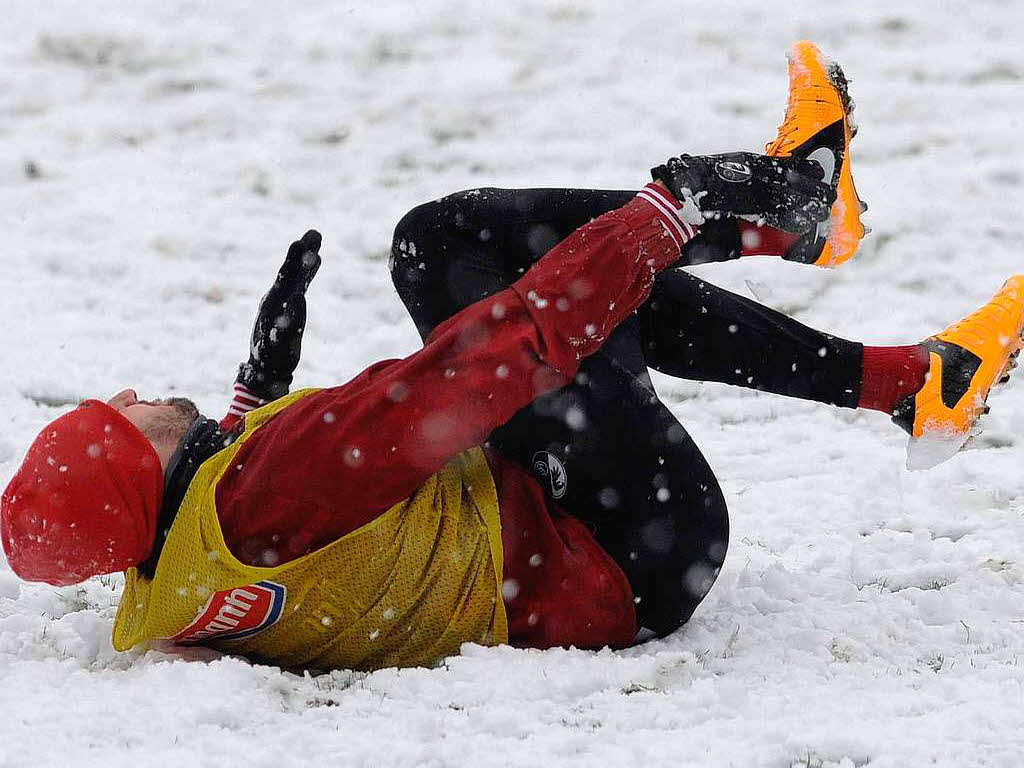 Daniel Caliguri im Schnee