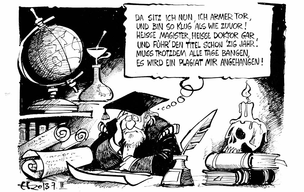 Faust III. Karikaturen Badische Zeitung